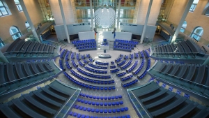 Deutscher Bundestag, leeres Plenum, 